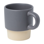 Espresso coffee mug with clay bottom and matte finish, 130 ml grey colour