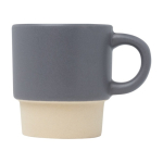 Espresso coffee mug with clay bottom and matte finish, 130 ml grey colour