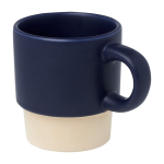 Espresso coffee mug with clay bottom and matte finish, 130 ml navy-blue colour