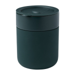 Ceramic mug with silicone wrap and plastic lid, 330 ml green colour