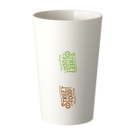 High-temperature-resistant plastic coffee mug, 300 ml white colour