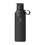 Recycled stainless steel double-opening bottle, 500 ml black colour