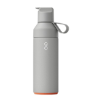 Recycled stainless steel double-opening bottle, 500 ml grey colour