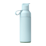 Recycled stainless steel double-opening bottle, 500 ml light blue colour