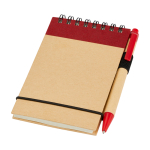 Recycled paper notebook with rings, A7, ruled pages