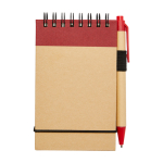 Recycled paper notebook with rings, A7, ruled pages