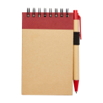 Recycled paper notebook with rings, A7, ruled pages