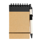 Recycled paper notebook with rings, A7, ruled pages