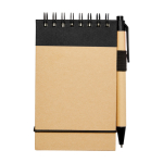 Recycled paper notebook with rings, A7, ruled pages