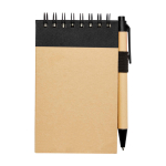 Recycled paper notebook with rings, A7, ruled pages