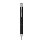 Aluminium pen with soft-touch coating, black ink black colour