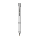 Aluminium pen with soft-touch coating, black ink white colour