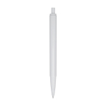 Recycled plastic pen with steel spring, black ink white colour