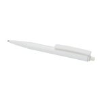 Recycled plastic pen with steel spring, black ink white colour