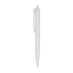 Recycled plastic pen with steel spring, black ink white colour