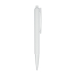 Recycled plastic pen with steel spring, black ink white colour