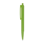 Recycled plastic pen with steel spring, black ink green colour