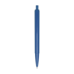 Recycled plastic pen with steel spring, blue ink blue colour