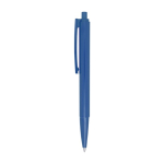 Recycled plastic pen with steel spring, blue ink blue colour