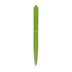 Recycled plastic pen with steel spring, blue ink green colour