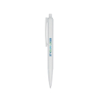 Recycled plastic pen with steel spring, blue ink