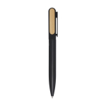 Recycled aluminium pen with bamboo section, black ink black colour