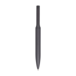 Recycled aluminium pen with bamboo section, black ink taupe grey colour