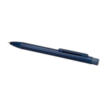 Recycled brass pen with iron clip, black ink blue colour