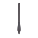 Recycled plastic pen with rubberized body, blue ink taupe grey colour