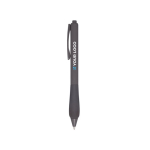 Recycled plastic pen with rubberized body, blue ink