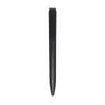 Recycled plastic pen with stainless steel tip, blue ink black colour