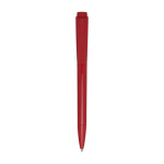 Recycled plastic pen with long-lasting ink, blue ink red colour