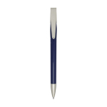 Pen with recycled plastic body and clip, blue ink navy-blue colour