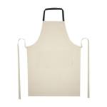 Recycled cotton apron with colored neck strap, 200 g/m² black colour