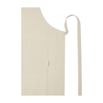 Recycled cotton apron with colored neck strap, 200 g/m² black colour