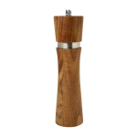 Ceramic pepper or salt grinder with wooden layer wood colour