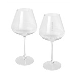 Set of two elegant wide-base wine glasses, 680 ml