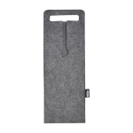 Recycled felt wine bag, soft and sturdy, 75 cl dark grey colour