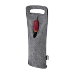 Recycled felt wine bag, soft and sturdy, 75 cl dark grey colour