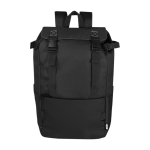 Large-capacity backpack made of 900D recycled polyester with straps black colour