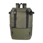 Large-capacity backpack made of 900D recycled polyester with straps green colour