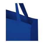 Recycled cotton shopping bag with long handles, 140 g/m² royal blue colour