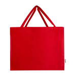 Recycled cotton bag with a large main compartment, 220 g/m² red colour