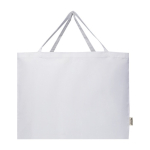 Recycled cotton bag with a large main compartment, 220 g/m² white colour