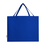 Recycled cotton bag with a large main compartment, 220 g/m² royal blue colour