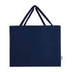 Recycled cotton bag with a large main compartment, 220 g/m² navy-blue colour