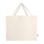 Recycled cotton bag with a large main compartment, 220 g/m² natural colour