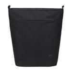 Recycled polyester tote bag with organisers for laptops, 15.6'' black colour