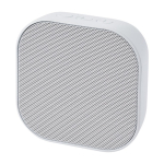 Mini recycled plastic speaker with music controls, 3W white colour