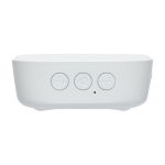 Mini recycled plastic speaker with music controls, 3W white colour